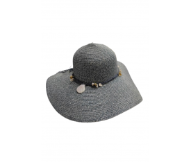 Deniz Kabuğu Detaylı Geniş Kenarlı Şapka