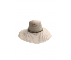 Doğal Taş Süslemeli Hasır Şapka