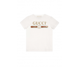 Gucci Logo Bakılı Krem Tişört