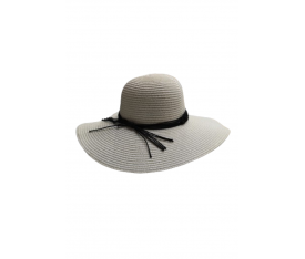 Siyah Hasır Geniş Kenarlı Şapka